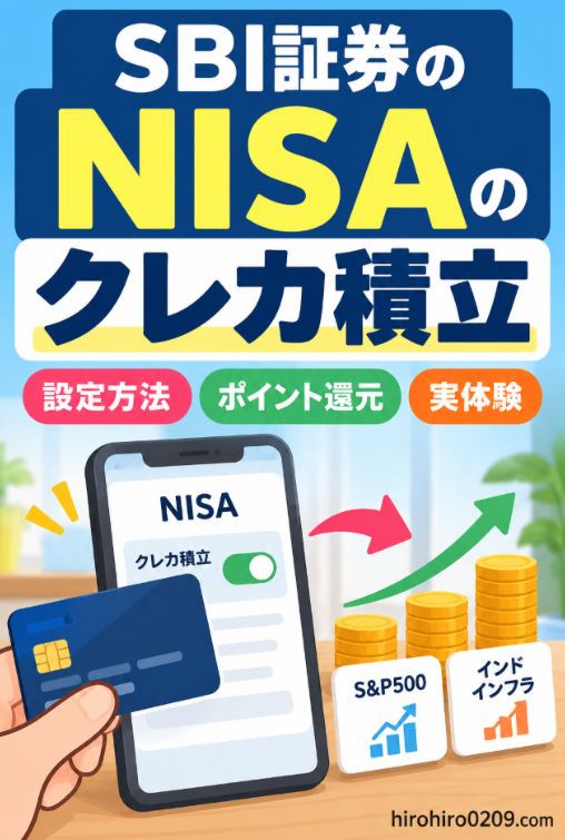 SBI証券のNISAクレカ積立の設定方法とポイント還元を実体験から解説する図解